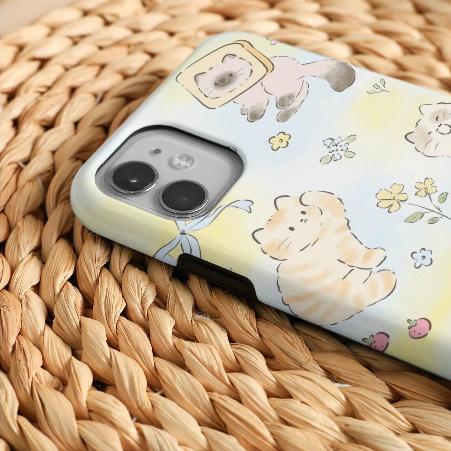 Cute Flower Cat Phone Case