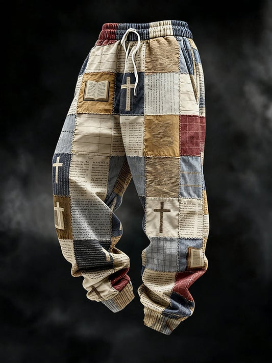 Unisex Faith Print Casual Pants