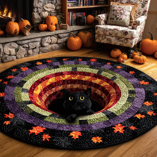 Cat Quilted Round Mat