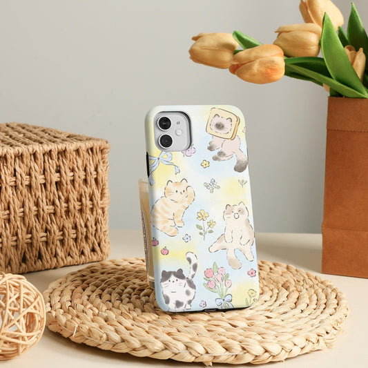 Cute Flower Cat Phone Case